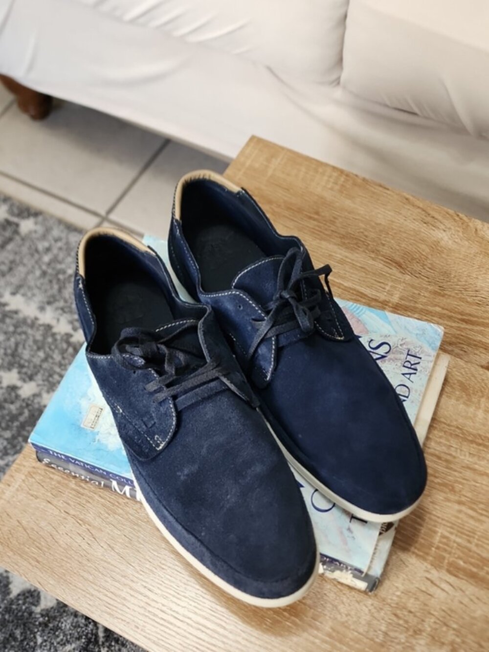 VLADO Leather navy Blue Valentino Men´s Shoes Sz 11